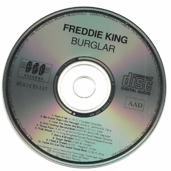 Freddie King : Burglar (CD, Album, RE, RM)