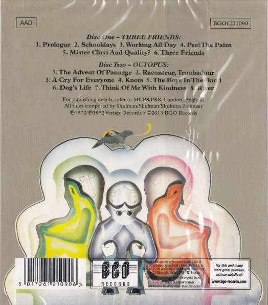 Gentle Giant : Three Friends / Octopus (CD, Album, RE + CD, Album, RE + Comp, RM)