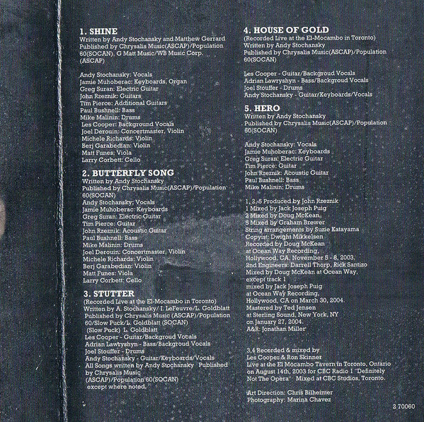 Andy Stochansky : Shine e.p. (CD, EP)