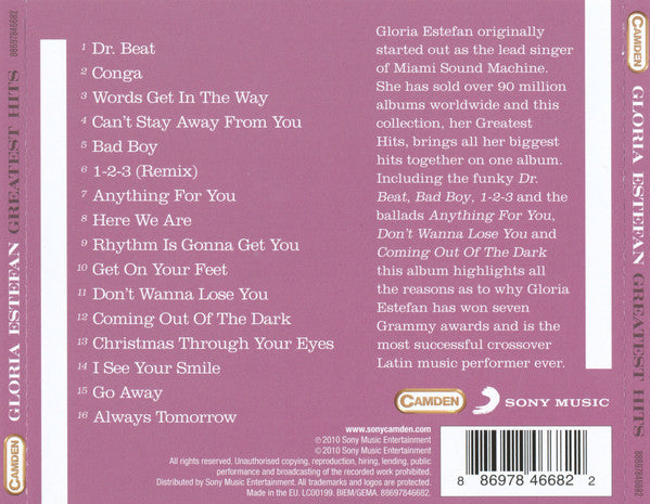 Gloria Estefan : Greatest Hits (CD, Comp, RE)