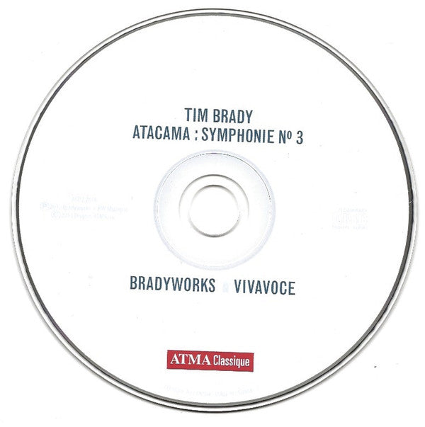 Tim Brady, Bradyworks, Vivavoce : Atacama: Symphonie No 3 (CD, Album)