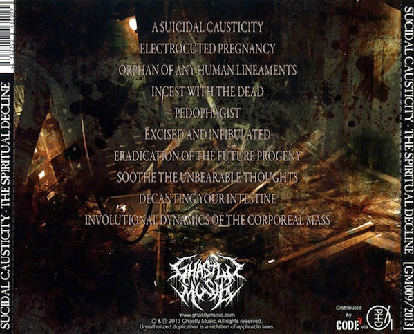 Suicidal Causticity : The Spiritual Decline (CD, Album)
