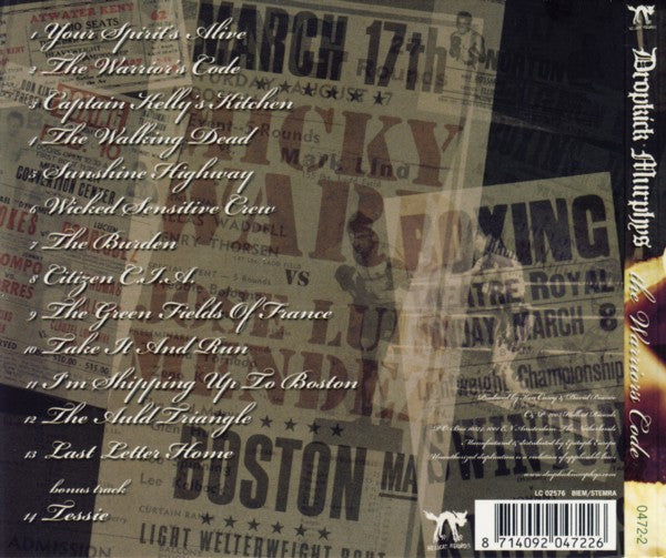 Dropkick Murphys : The Warrior's Code (CD, Album, Dig)