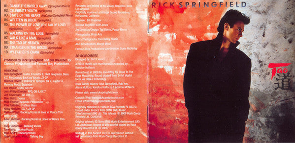 Rick Springfield : Tao (CD, Album, RE, RM)