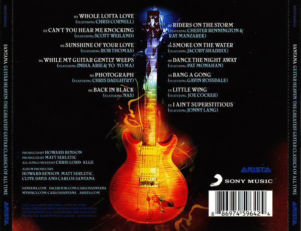 Santana : Guitar Heaven: The Greatest Guitar Classics Of All Time (CD, Album)