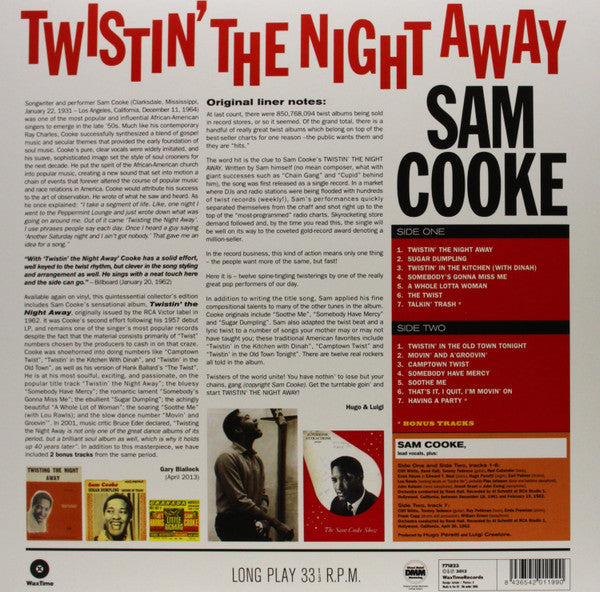 Sam Cooke : Twistin' The Night Away (LP, Album, RE, 180)