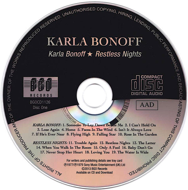 Karla Bonoff : Karla Bonoff / Restless Nights / Wild Heart Of The Young (2xCD, Comp, RM)