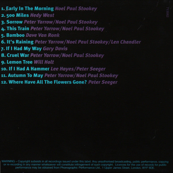 Peter, Paul And Mary* : Peter, Paul And Mary (CD, Album, RE)