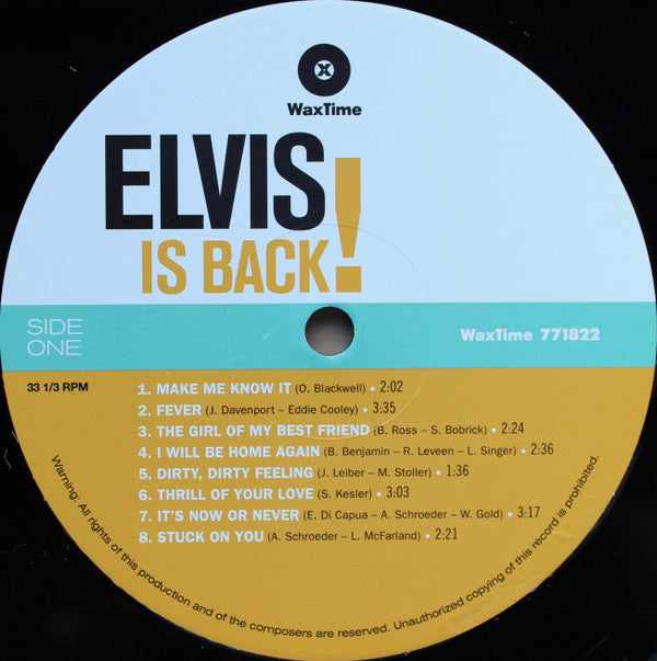 Elvis Presley : Elvis Is Back (LP, Album, RE, 180)
