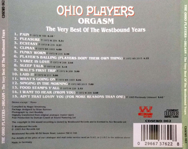 Ohio Players : Orgasm (The Very Best Of The Westbound Years) (CD, Comp)