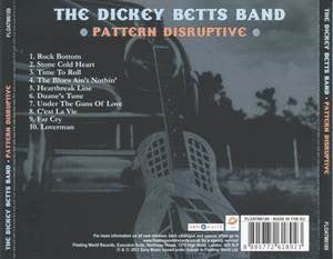 The Dickey Betts Band : Pattern Disruptive (CD, Album, RE)