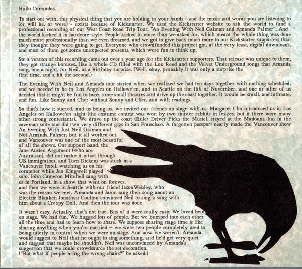 Neil Gaiman & Amanda Palmer : An Evening With Neil Gaiman & Amanda Palmer (3xCD, Album, RE)
