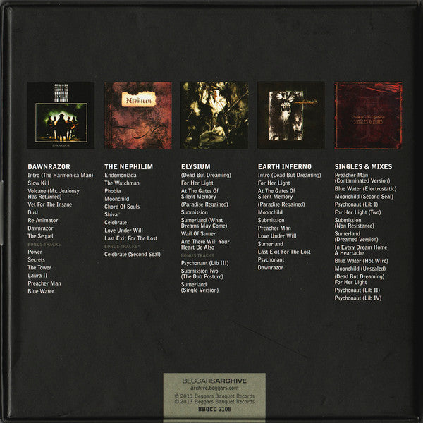 Fields Of The Nephilim : 5 Albums (Box, Comp + CD, Album, RE + CD, Album, RE + CD, Al)