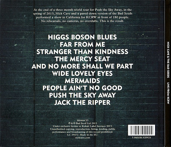 Nick Cave & The Bad Seeds : Live From KCRW (CD, Album)