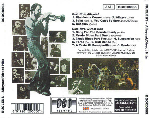 Nucleus (3) : Alleycat / Direct Hits (CD, Album, RE + CD, Comp, RE + Comp, RM)