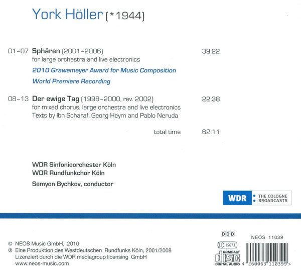 York Höller : Sphären - Der Ewige Tag (CD, Album)