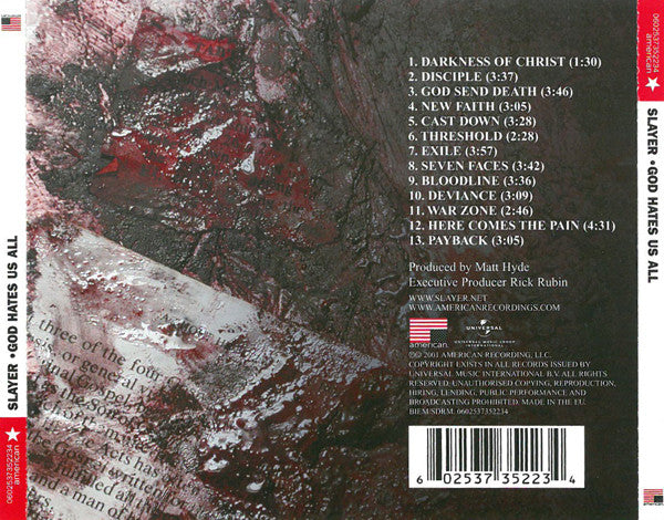 Slayer : God Hates Us All (CD, Album, RE)