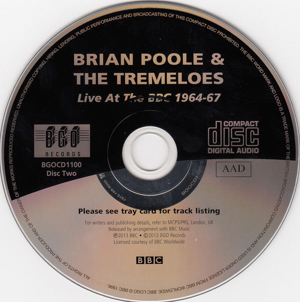 Brian Poole & The Tremeloes : Live At The BBC 1964-67 (2xCD, Comp, Sli)