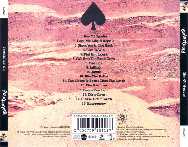 Motörhead : Ace Of Spades (CD, Album, RE, EDC)