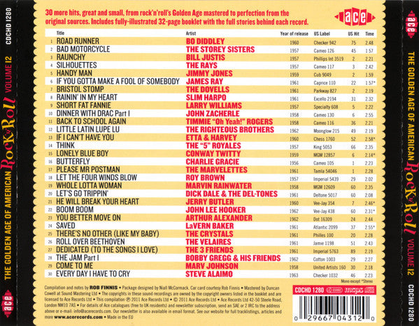 Various : The Golden Age Of American Rock 'N' Roll Volume 12 (CD, Comp)