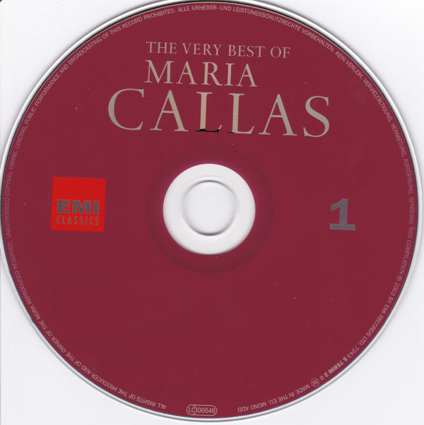 Maria Callas : The Very Best Of Maria Callas (2xCD, Comp, Mono, RE)