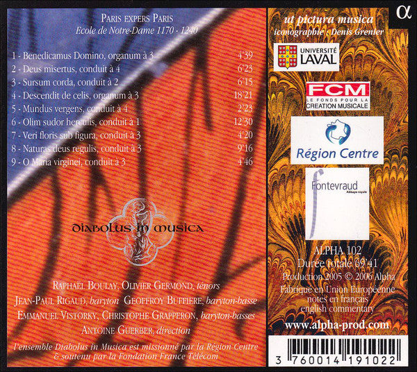 Diabolus In Musica, Antoine Guerber : Paris Expers Paris (Ecole De Notre-Dame, 1170-1240) (CD, Album)