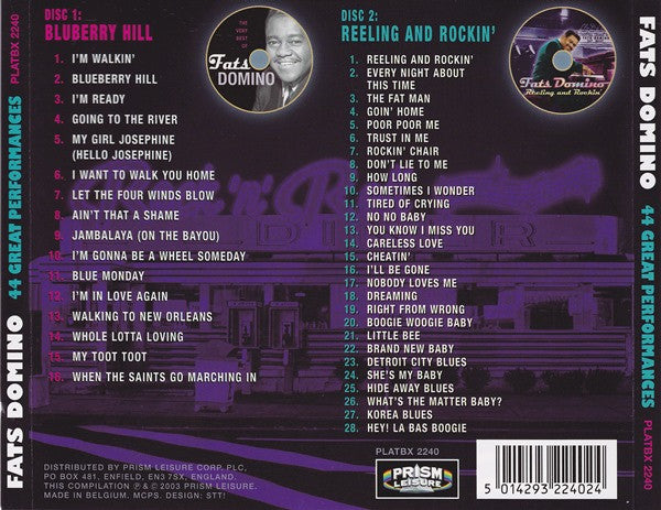 Fats Domino : 44 Great Performances (2xCD, Comp)