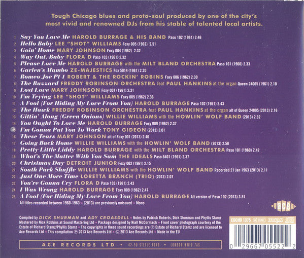Various : Foxy R&B Richard Stamz Chicago Blues (CD, Comp, RM)