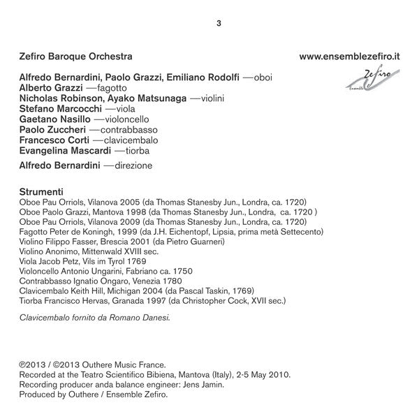 Georg Philipp Telemann - Zefiro, Alfredo Bernardini : Ouvertures A 8 (CD, Album)