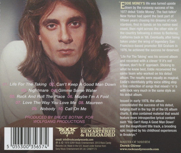 Eddie Money : Life For The Taking (CD, Album, RE, RM)