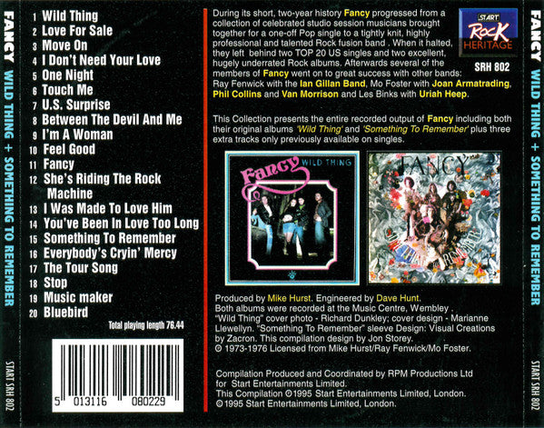 Fancy (3) : Something To Remember & Wild Thing  (CD, Album, Comp)
