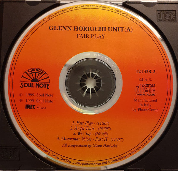 Glenn Horiuchi Unit(A) : Fair Play (CD, Album)