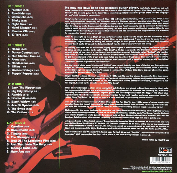 Link Wray : The Rumbling Guitar Sound Of (2xLP, Comp, 180)