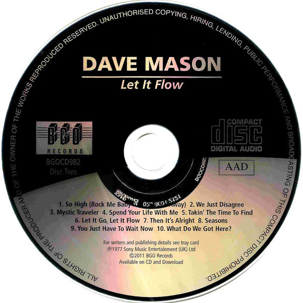 Dave Mason : Certified Live / Let It Flow (2xCD, Album, Comp, RM)