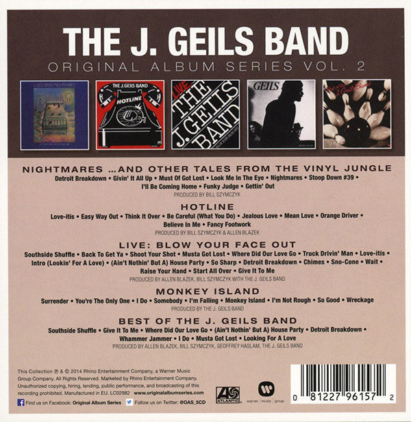 The J. Geils Band : Original Album Series Vol. 2 (CD, Album, RE + CD, Album, RE + CD, Album, RE + CD)
