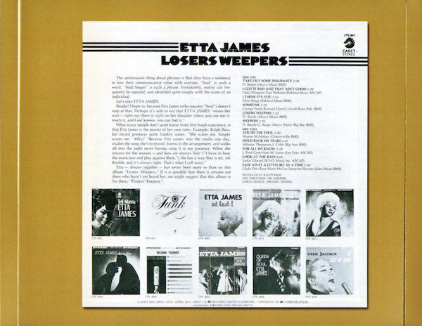 Etta James : Losers Weepers (CD, Album)