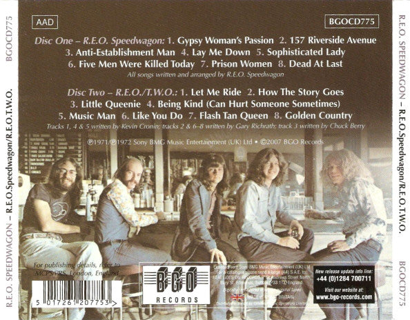 REO Speedwagon : R.E.O. Speedwagon / R.E.O./T.W.O. (2xCD, Comp, RM)