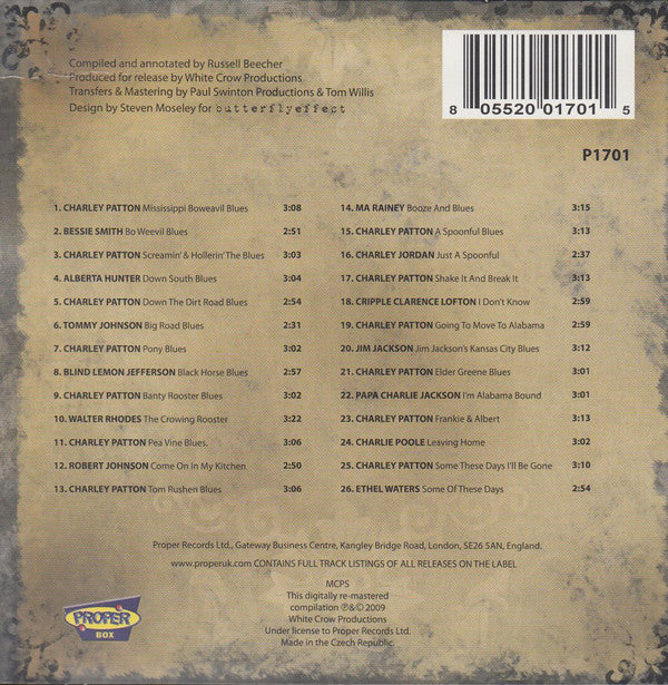 Charley Patton : The Definitive Charley Patton (3xCD, Comp + DVD)