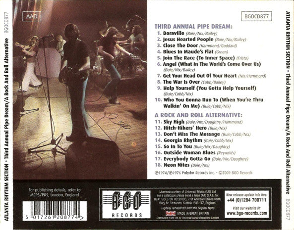 Atlanta Rhythm Section : Third Annual Pipe Dream / A Rock And Roll Alternative (CD, Comp, RM)