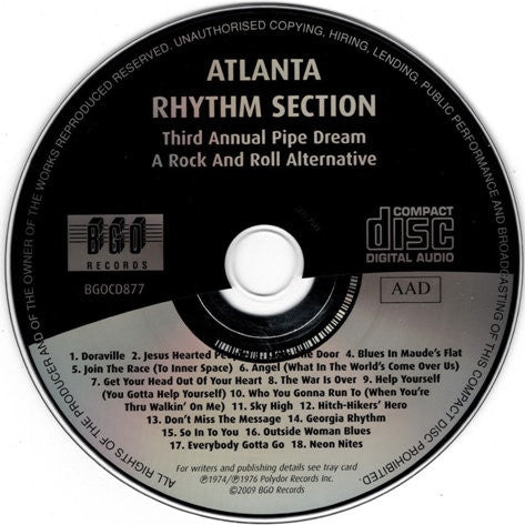 Atlanta Rhythm Section : Third Annual Pipe Dream / A Rock And Roll Alternative (CD, Comp, RM)