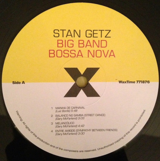 Stan Getz : Big Band Bossa Nova (LP, Album, RE, 180)