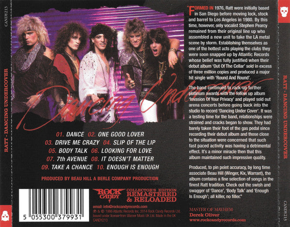 Ratt : Dancing Undercover (CD, Album, RE, RM)