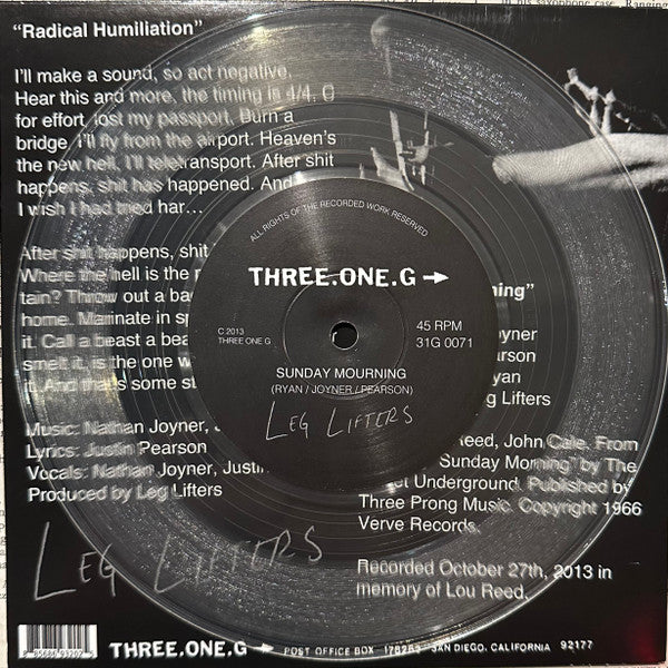 Leg Lifters : Radical Humiliation (7", Ltd, Cle)