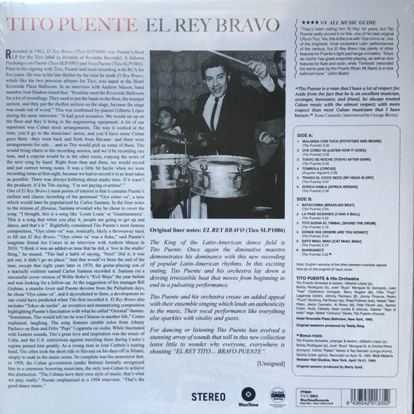 Tito Puente : El Rey Bravo (LP, Album, Ltd, RE, 180)