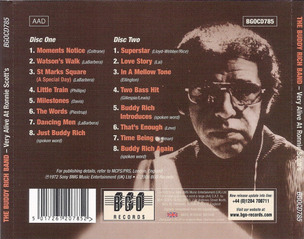 Buddy Rich Band : Very Alive At Ronnie Scotts (2xCD, Album, RE, RM, Sli)