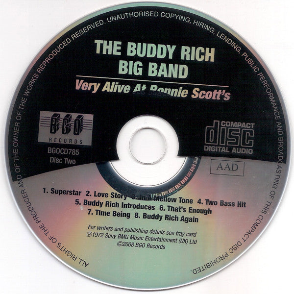 Buddy Rich Band : Very Alive At Ronnie Scotts (2xCD, Album, RE, RM, Sli)
