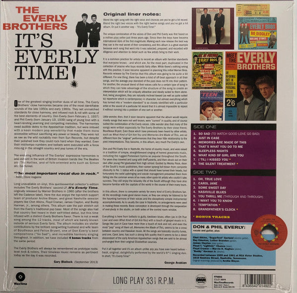 Everly Brothers : It's Everly Time! (LP, Album, Mono, Ltd, RE, 180)