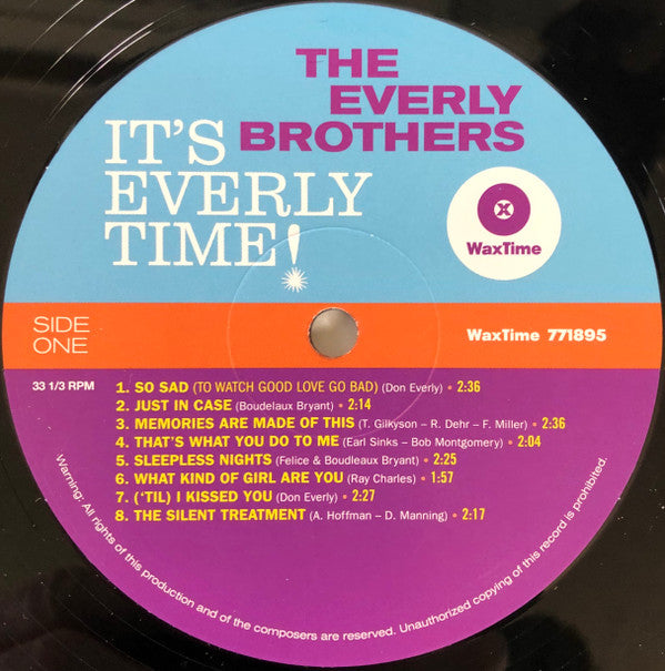 Everly Brothers : It's Everly Time! (LP, Album, Mono, Ltd, RE, 180)