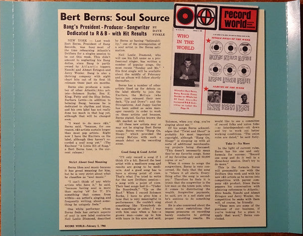 Bert Berns : The Bert Berns Story (Mr Success) (Volume 2 / 1964-1967) (CD, Comp, Mono, RM)