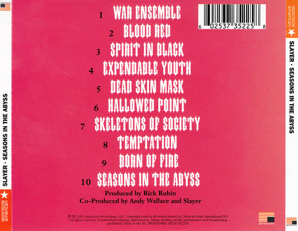 Slayer : Seasons In The Abyss (CD, Album, RE, RM)